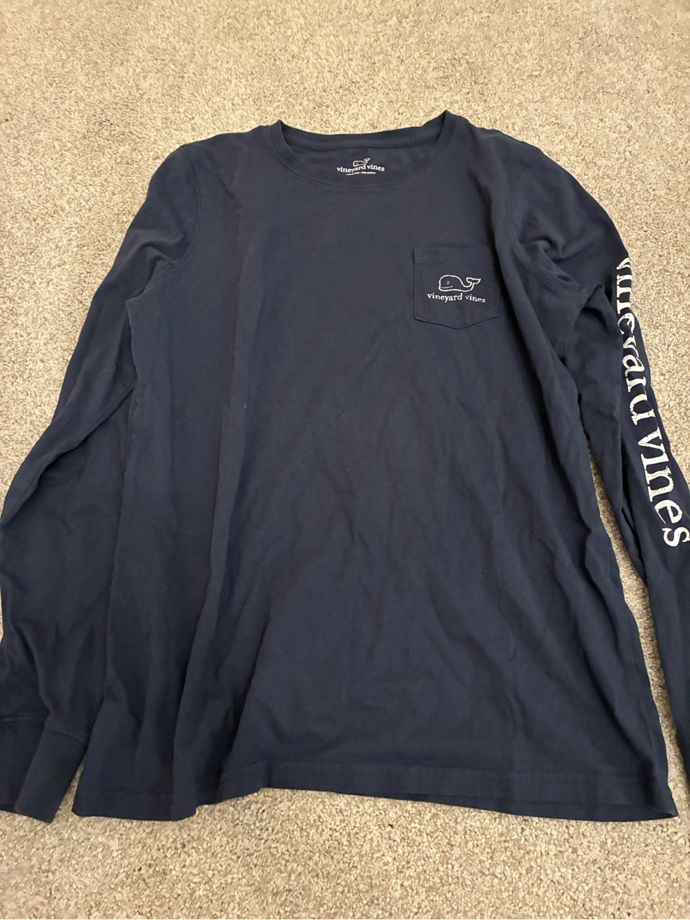 Vineyard Vines Long-Sleeve Pocket Tee - Navy